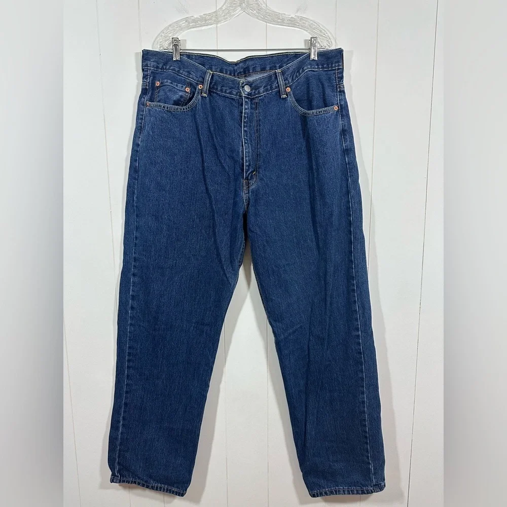 Vtg Levis 550 Jeans Mens 40x32 Blue Denim Straight Leg Stretch Medium Wash